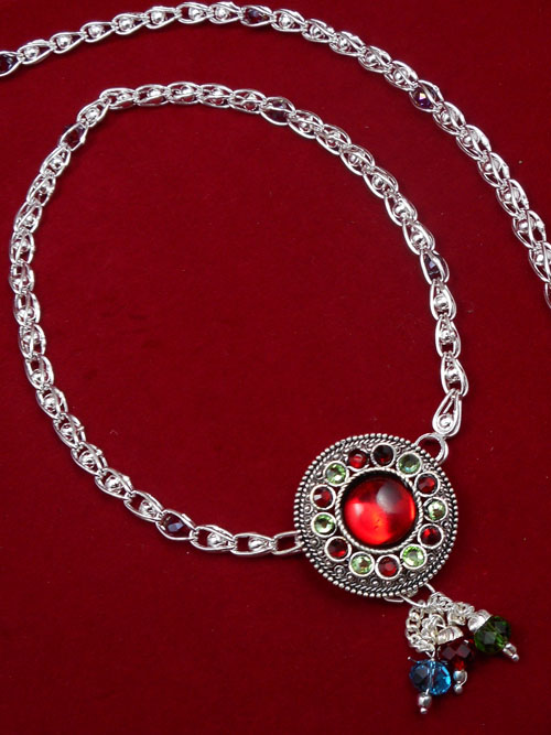 Meena Silver Anklet