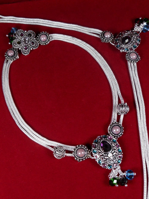 Meena Silver Anklet