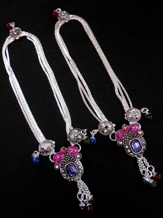 Meena Silver Anklet